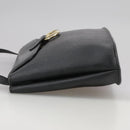 Christian Dior Honeycomb Canvas Shoulder Bag PVC Leather Black Gold Auth 109067-3