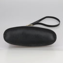 Christian Dior Honeycomb Canvas Shoulder Bag PVC Leather Black Gold Auth 109067-5