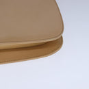 PRADA Shoulder Bag Leather Beige Silver Auth 109082-14