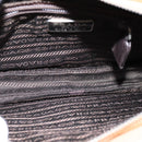 PRADA Shoulder Bag Leather Beige Silver Auth 109082-10