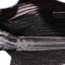 PRADA Shoulder Bag Leather Beige Silver Auth 109082-19