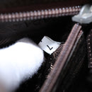 PRADA Shoulder Bag Leather Beige Silver Auth 109082-11