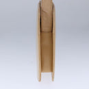 PRADA Shoulder Bag Leather Beige Silver Auth 109082-3