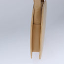 PRADA Shoulder Bag Leather Beige Silver Auth 109082-4