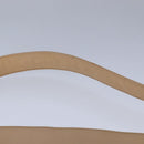 PRADA Shoulder Bag Leather Beige Silver Auth 109082-8