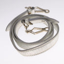 Miu Miu Tote Bag Leather 2way Silver Auth 109096-21