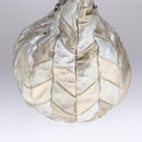 Miu Miu Tote Bag Leather 2way Silver Auth 109096-4