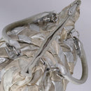 Miu Miu Tote Bag Leather 2way Silver Auth 109096-6