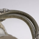 Miu Miu Tote Bag Leather 2way Silver Auth 109096-8