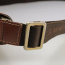 BURBERRY Nova Check Shoulder Bag PVC Leather Beige Brown gold Auth 109099-9