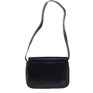 Salvatore Ferragamo Vala Shoulder Bag Leather Black Gold Auth 109105 - 0