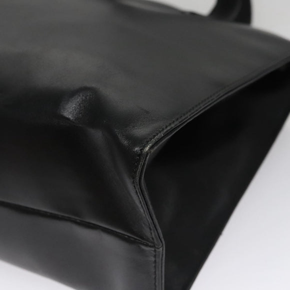 GUCCI Hand Bag Leather Black Gold 000 2058 0569 0 Auth 109125