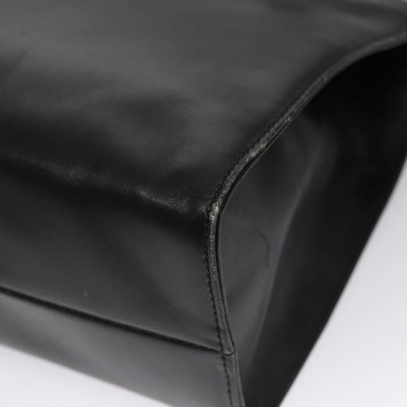 GUCCI Hand Bag Leather Black Gold 000 2058 0569 0 Auth 109125