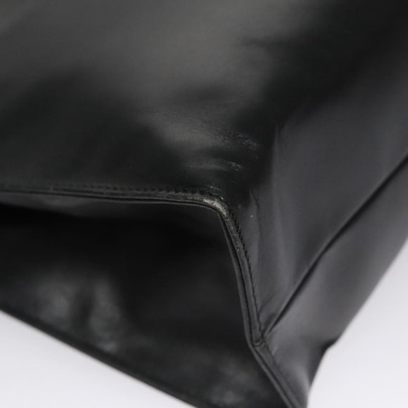 GUCCI Hand Bag Leather Black Gold 000 2058 0569 0 Auth 109125