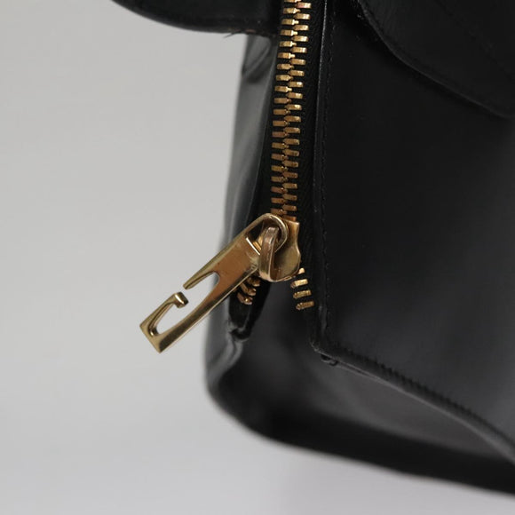 GUCCI Hand Bag Leather Black Gold 000 2058 0569 0 Auth 109125