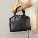 GUCCI Hand Bag Leather Black Gold 000 2058 0569 0 Auth 109125-21