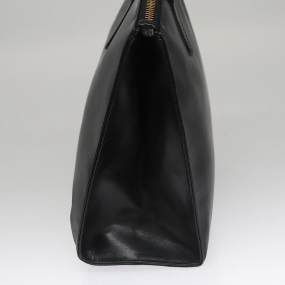 GUCCI Hand Bag Leather Black Gold 000 2058 0569 0 Auth 109125