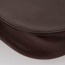 Christian Dior Shoulder Bag Leather Bordeaux Gold Auth 109198-17