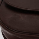 Christian Dior Shoulder Bag Leather Bordeaux Gold Auth 109198-9