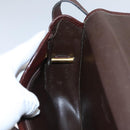 Christian Dior Shoulder Bag Leather Bordeaux Gold Auth 109198-21