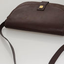 Christian Dior Shoulder Bag Leather Bordeaux Gold Auth 109198-6