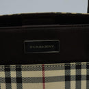 BURBERRY Nova Check Hand Bag Canvas Beige Auth 109208-10
