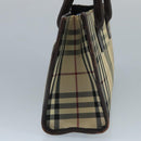 BURBERRY Nova Check Hand Bag Canvas Beige Auth 109208-4
