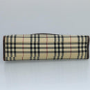 BURBERRY Nova Check Hand Bag Canvas Beige Auth 109208-5