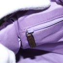 BVLGARI Hand Bag Canvas Beige Auth 109212-20