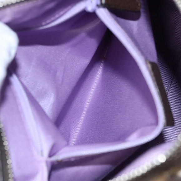 BVLGARI Hand Bag Canvas Beige Auth 109212