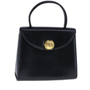 GIVENCHY Hand Bag Leather Black Gold Auth 109282-1