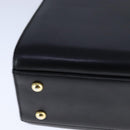 GIVENCHY Hand Bag Leather Black Gold Auth 109282-16