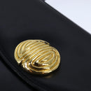 GIVENCHY Hand Bag Leather Black Gold Auth 109282-18