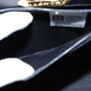 GIVENCHY Hand Bag Leather Black Gold Auth 109282-10