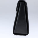 GIVENCHY Hand Bag Leather Black Gold Auth 109282-4