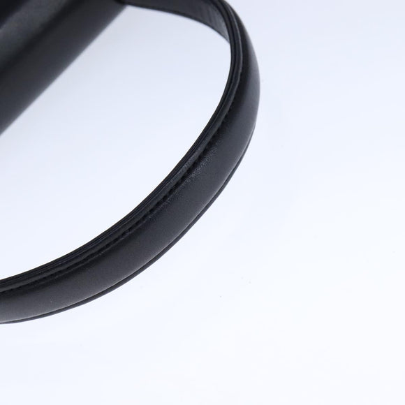 GIVENCHY Hand Bag Leather Black Gold Auth 109282