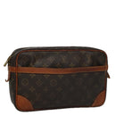 LOUIS VUITTON Monogram Compiegne 28 Clutch Bag M51845 LV Auth 109325-1