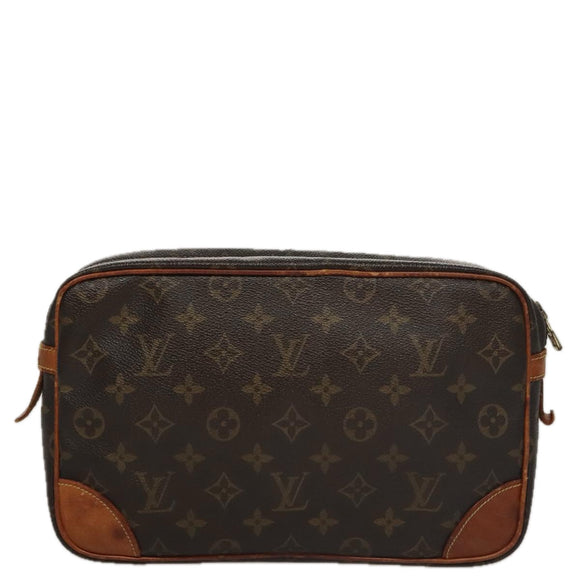 LOUIS VUITTON Monogram Compiegne 28 Clutch Bag M51845 LV Auth 109325