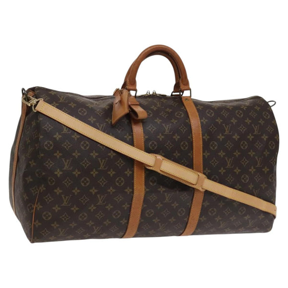 LOUIS VUITTON Monogram Keepall Bandouliere 60 Boston Bag M41412 LV Auth 109329