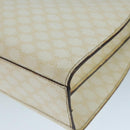 CELINE Macadam Canvas Hand Bag PVC Leather White Gold Auth 109369-10