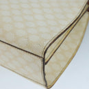 CELINE Macadam Canvas Hand Bag PVC Leather White Gold Auth 109369-12