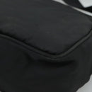 PRADA Shoulder Bag Nylon Black Silver Auth 109422-15