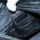 PRADA Shoulder Bag Nylon Black Silver Auth 109422-19