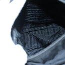 PRADA Shoulder Bag Nylon Black Silver Auth 109422-11