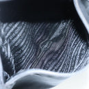 PRADA Shoulder Bag Nylon Black Silver Auth 109422-24