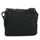 PRADA Shoulder Bag Nylon Black Silver Auth 109422-2