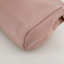 CHANEL COCO Mark Pouch Caviar Skin Pink Gold CC Auth 109423-16