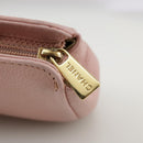 CHANEL COCO Mark Pouch Caviar Skin Pink Gold CC Auth 109423-8