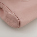 CHANEL COCO Mark Pouch Caviar Skin Pink Gold CC Auth 109423-7