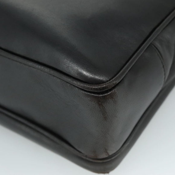 CHANEL COCO Mark Chain Shoulder Bag Lamb Skin Black Gold CC Auth 109490